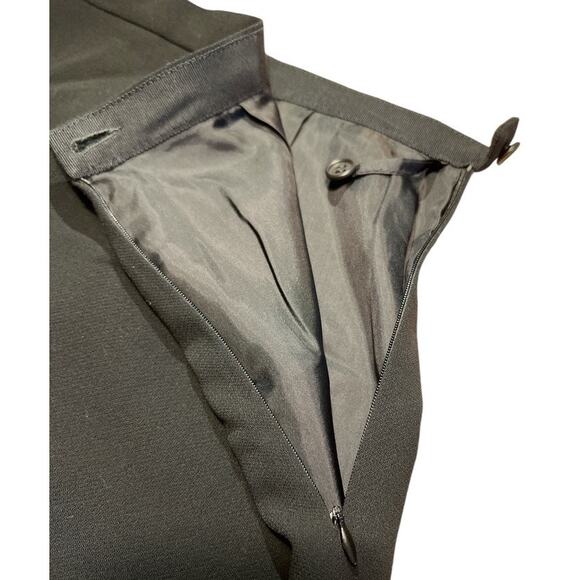 Vtg Giorgio Armani Italy Pencil Straight Skirt Wool Sz 8 Black Retro Power Siren - Picture 9 of 9